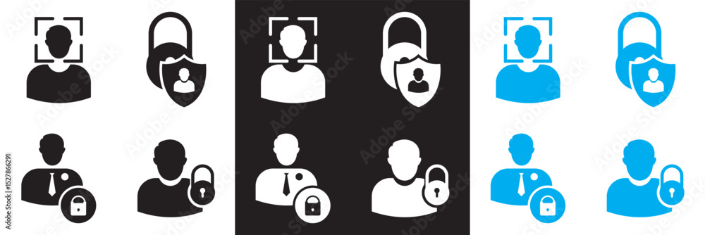 Digital Identity Icon . Cybersecurity, privacy, verification, ID card, access, user security authentication etc. Vector for websites, mobile interfaces, banner etc. EPS 10 Digital Identity Icon . Cybersecurity, privacy, verification, ID card, access, user security authentication etc. Vector for websites, mobile interfaces, banner etc. EPS 10