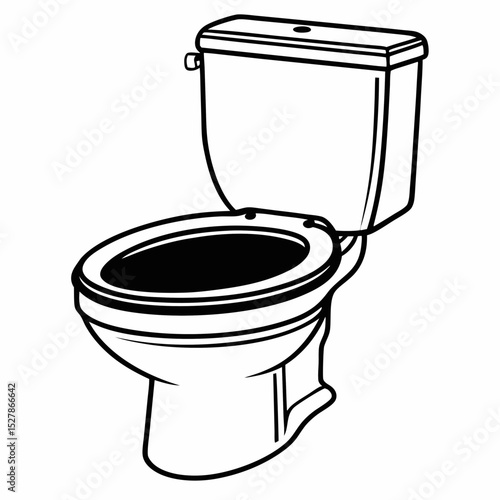 toilet of a line art vector