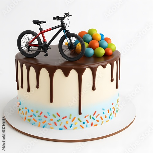 birthday cake on white background