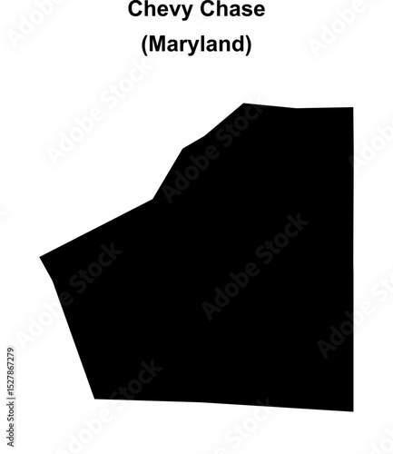 Chevy Chase (Maryland) blank outline map