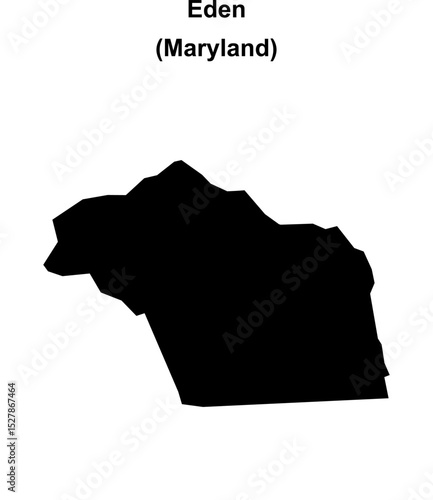Eden (Maryland) blank outline map