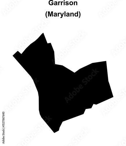 Garrison (Maryland) blank outline map