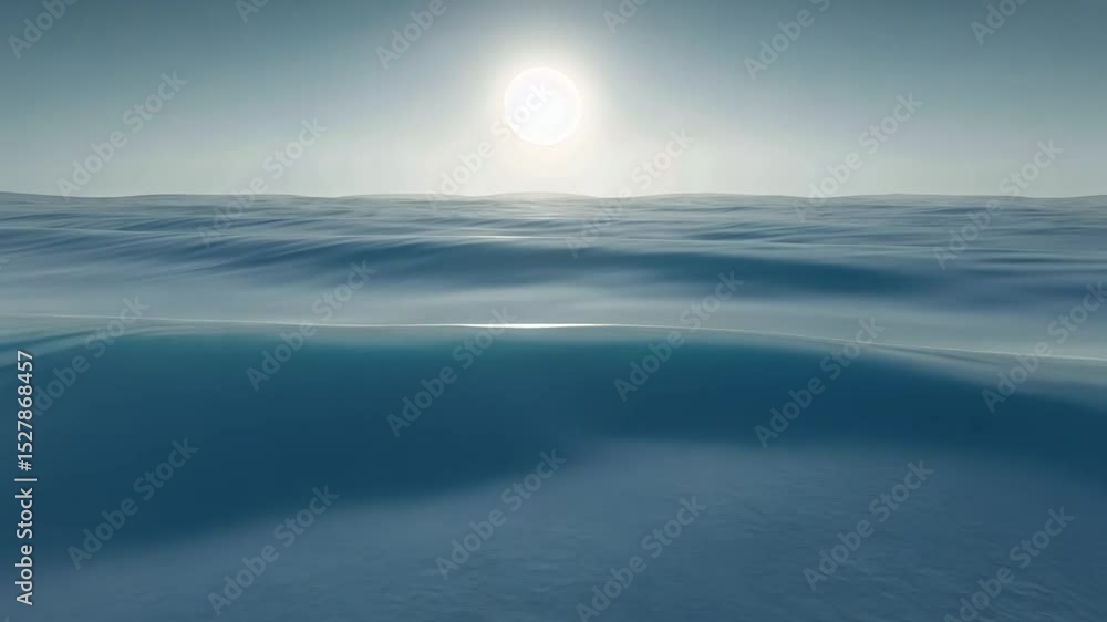 Vast, serene icy plain under a bright sun Vast, serene icy plain under a bright sun