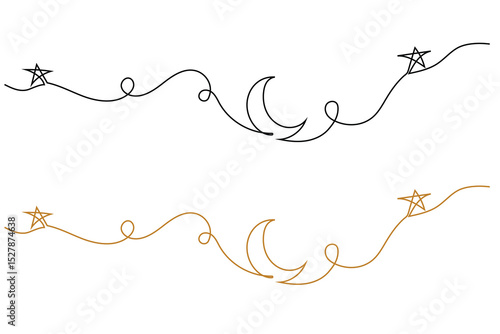 moon line art