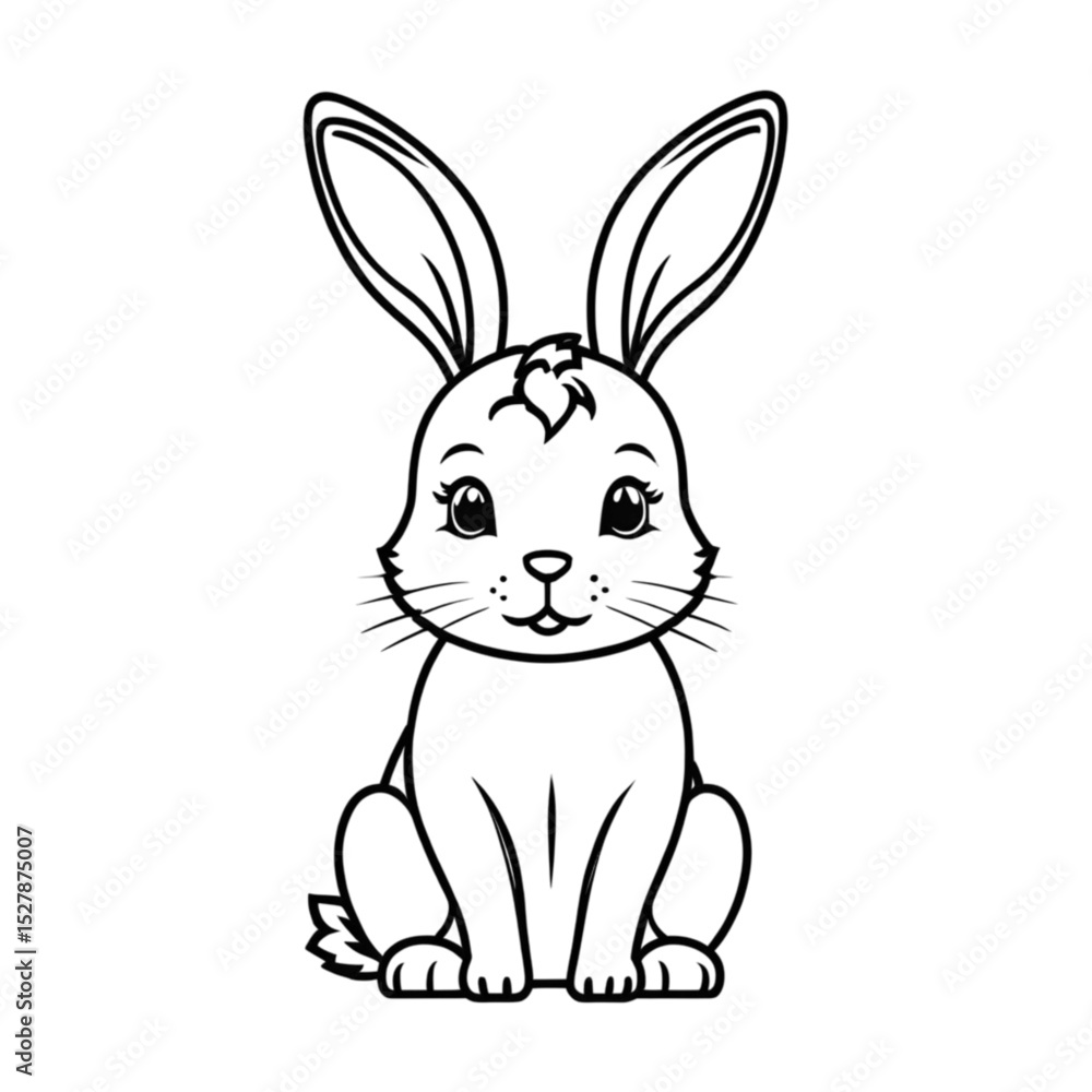 Obraz premium ウサギのかわいいイラスト｜Cute Bunny Illustration