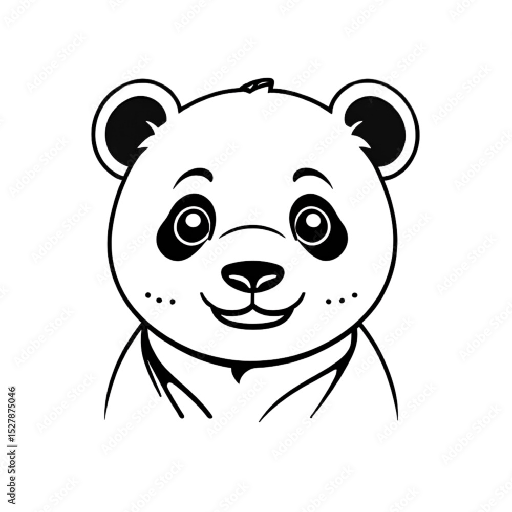 パンダの顔イラスト|Panda Face Illustration パンダの顔イラスト|Panda Face Illustration