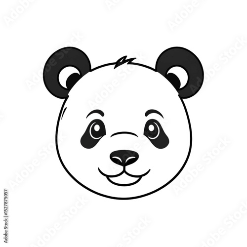 パンダの顔イラスト｜Panda Face Illustration