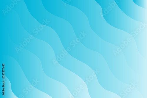 Abstract light blue wavy pattern, ocean water texture gradient background. Cute aesthetic blue wallpaper with geometric curvy lines. Perfect for elegant presentation, web banner, poster