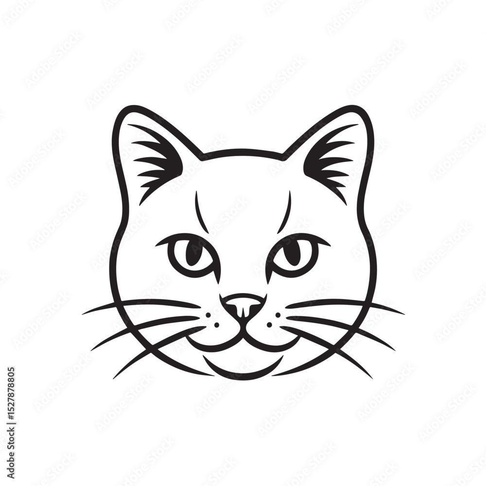 vector illustration of a cat head vector illustration of a cat head