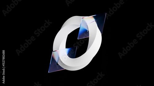 3D satisfying glass illussion seamless loop animation