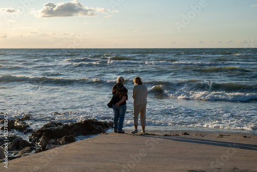 couple walking on the beach