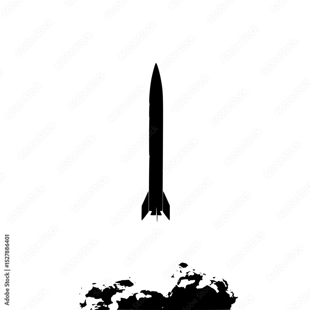 Fototapeta premium a rocket flying over the earth on a white background black, earth, fly, map, rocket , Generative art.