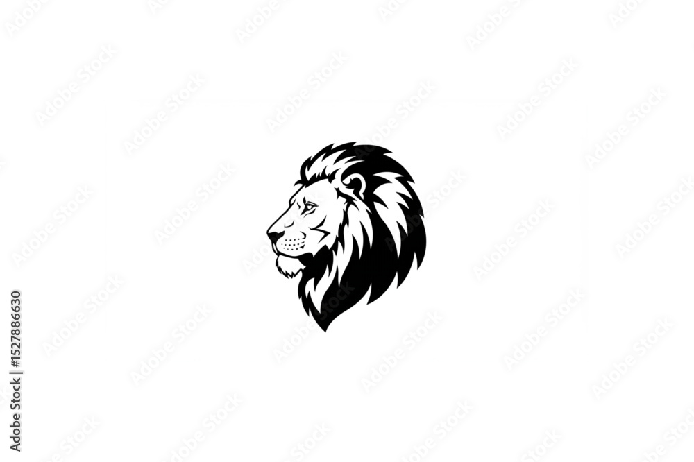Clean lion head vector logo with simple lines, white background. Unique and modern. Clean lion head vector logo with simple lines, white background. Unique and modern.