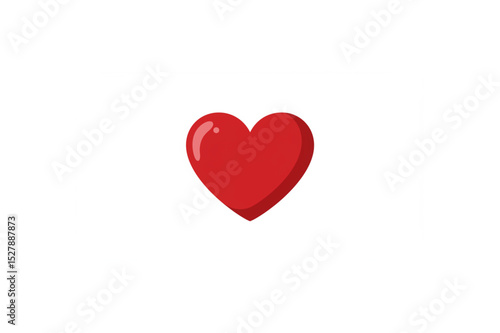A charming red heart graphic perfect for Valentine's Day cards, logo designs, and romantic branding projects.