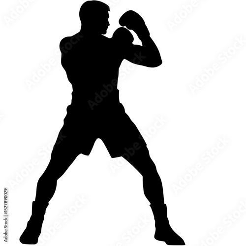 a black and white silhouette of a baseball player baseball player, black, boxer, man, silhouette , Generative art.
