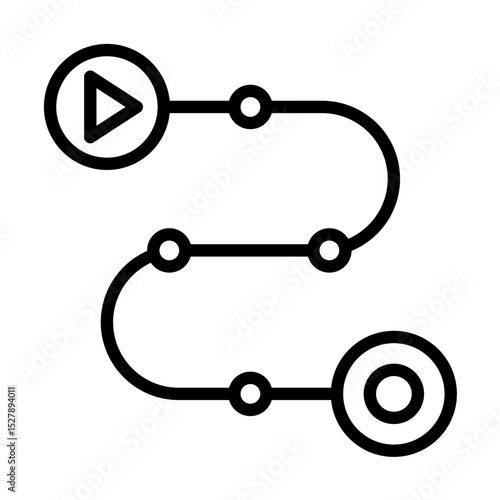 poduct roadmap, project development roadmap – simple vector icon