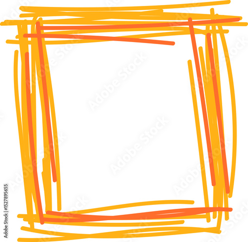 Colorful kindergarten crayon border with doodles 
