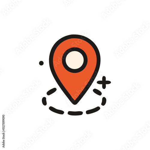 Free Download Red location pin with a black outline. - GFXLoad