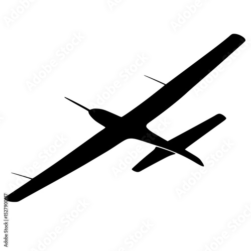 a black and white silhouette of a small plane flying airplane, black, fly, plane, silhouette, sky, small , Generative art.