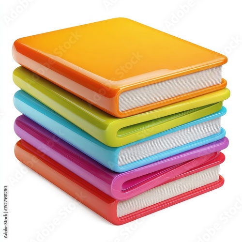 Wallpaper Mural Stack of colorful books (4) Torontodigital.ca