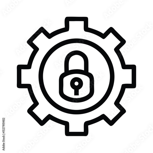 Security system icon in line style 