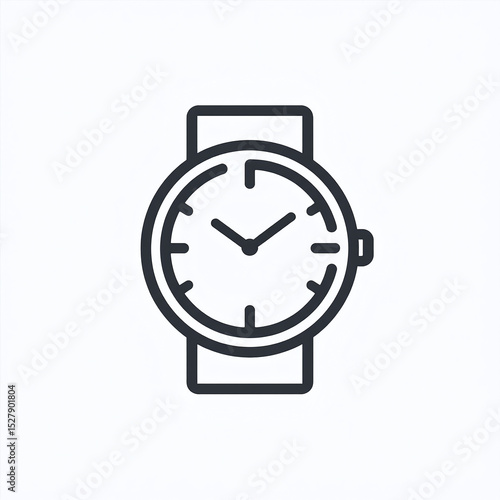 Minimalist vector wristwatches in flat design style