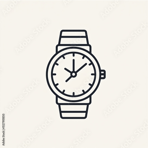 Minimalist vector wristwatches in flat design style