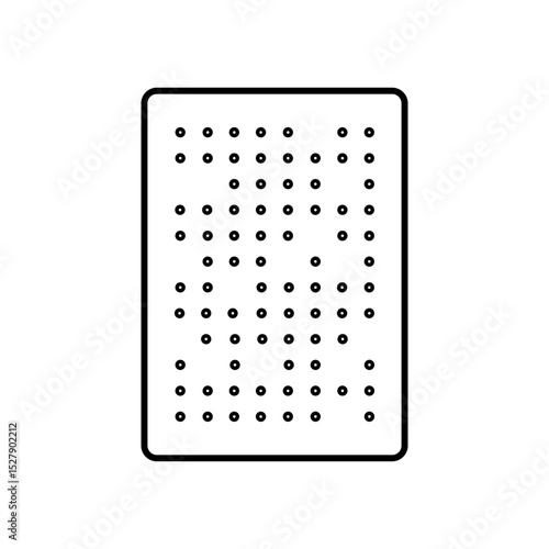 Braille Alphabet Line Vector Symbol