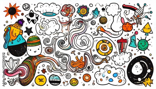 Whimsical Doodle Art Collection