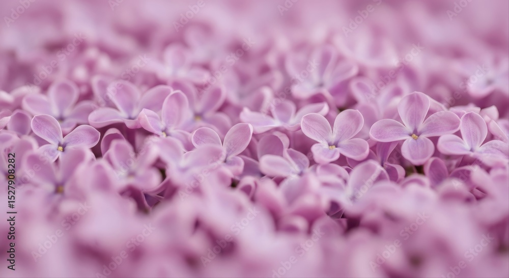 Obraz premium Delicate light purple lilac blossoms filling the frame with soft floral beauty