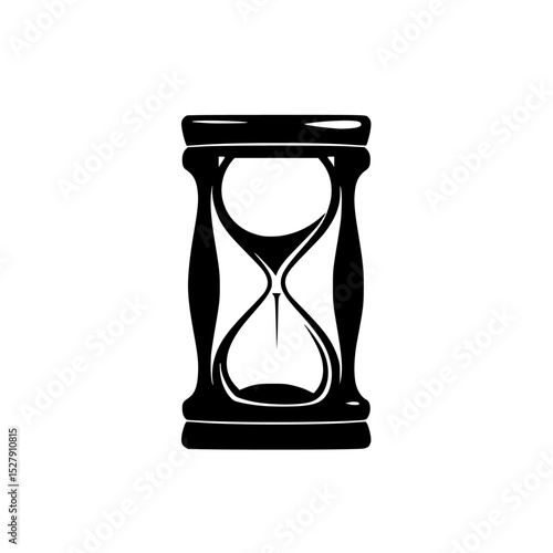 a black hourglass on a white background black, icon, silhouette 