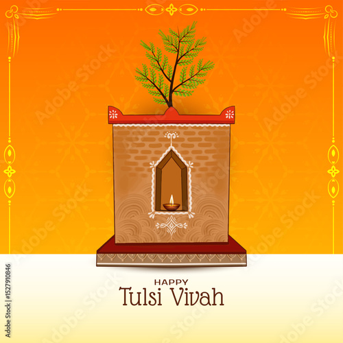 Happy Tulsi Vivah cultural festival background