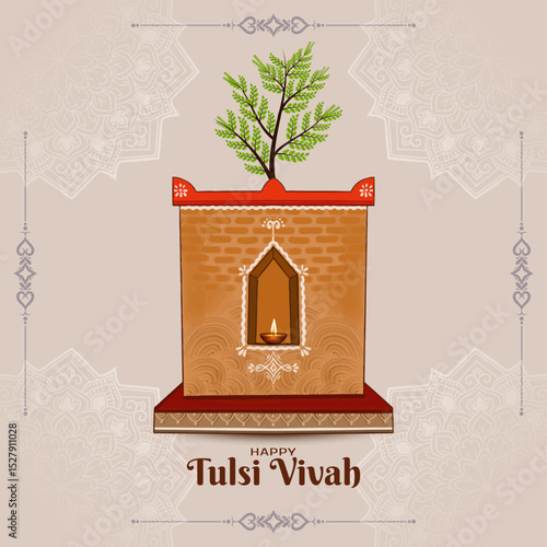 Happy Tulsi Vivah cultural festival background