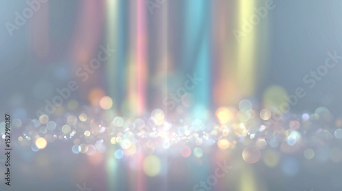 淡い光の粒が漂う夢のような幻想風景（美容・コスメ・ビジネス・テクノロジー）