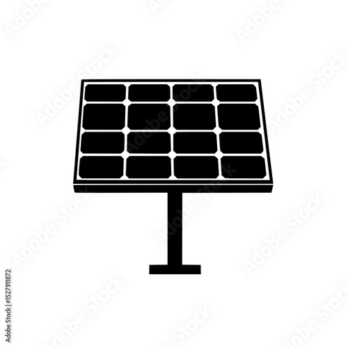 a solar panel in a black style on a white background battery, black, icon, panel, solar, style