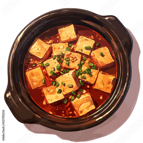 Silken Tofu in Spicy Chili Oil with Fresh Chives
