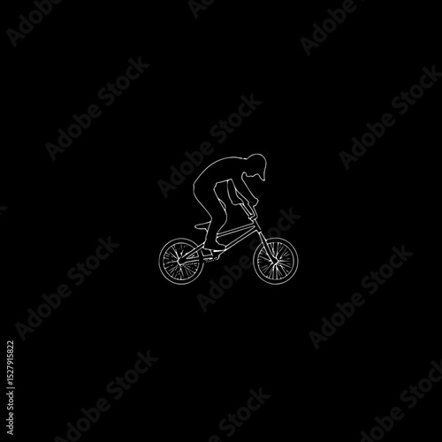 a drawing of a person riding a bike bicycle, bike, drawing, logo, man, person, ride