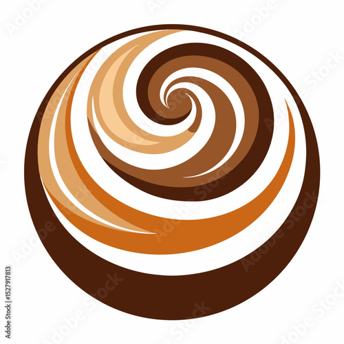 Abstract swirl design in brown tones