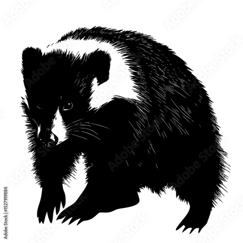 a black and white drawing of an animal animal, black, drawing, illustration, silhouette 