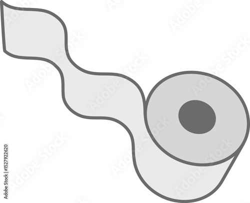Simple, minimalist illustration of a roll of paper with a section unfurling.  Perfect for concepts of continuity, process, or new beginnings.