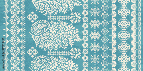 Motifs Ikat floral paisley embroidery floral. ikat ethnic Saree Sarong oriental pattern traditional.Ikat embroidery style abstract embroidery design for texture,fabric,clothing,wrapping,decoration