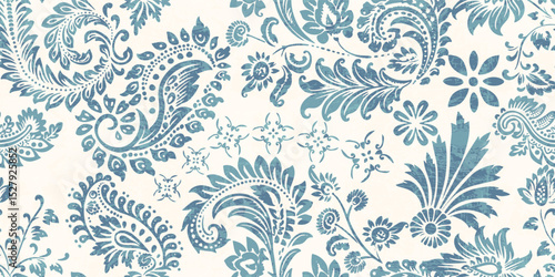 Motifs Ikat floral paisley embroidery floral. ikat ethnic Saree Sarong oriental pattern traditional.Ikat embroidery style abstract embroidery design for texture,fabric,clothing,wrapping,decoration