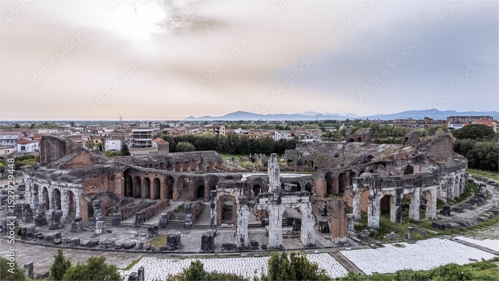 Fototapeta premium Aerial View of the Roman Amphitheater in Santa Maria Capua Vetere