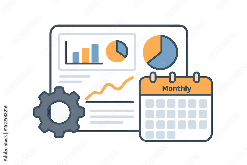Business analytic planning through visual representation of performance data with a monthly calendar reminder Business analytic planning through visual representation of performance data with a monthly calendar reminder