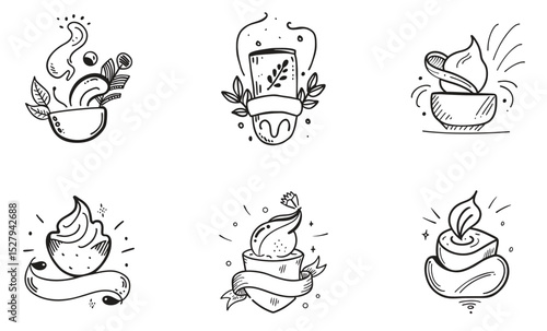 Playful Doodle Style Logo for Skincare Brand Vector
