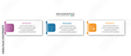 Infographic vector design template whit 3 option or step vector illustration 