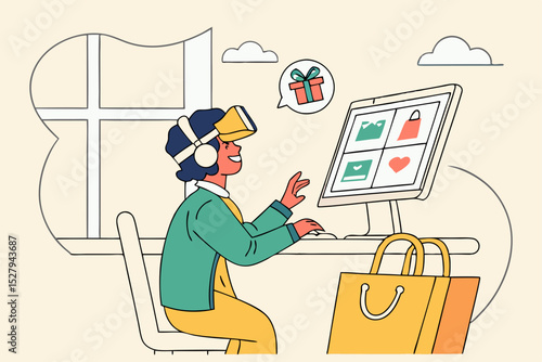 Virtual reality online shopping experience