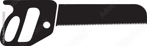 Hand saw icon black silhouette illustration.