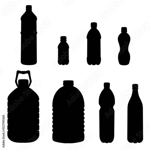 vector set of bottles