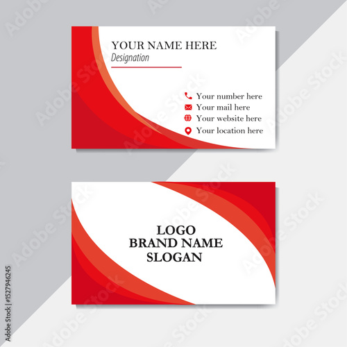  Modern color clean and professional business card design template .
